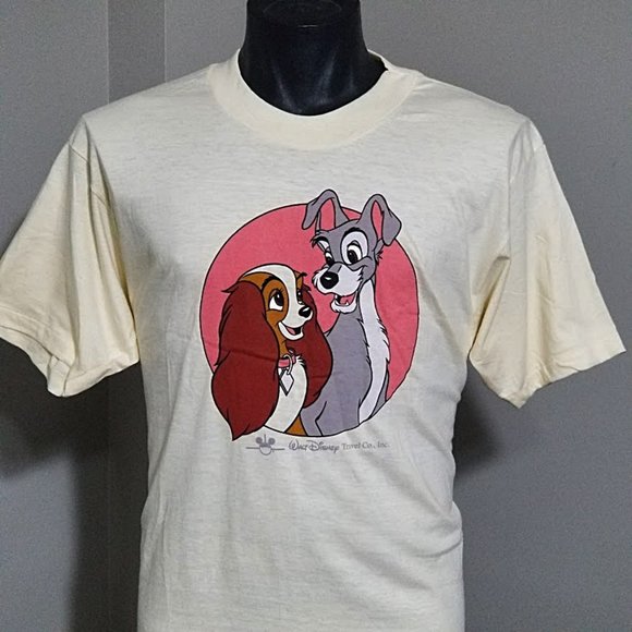 Nos Vintage Lady And The Tramp T Shirt XL Men Rare Walt Disney Single Stitch Tee - Picture 1 of 7